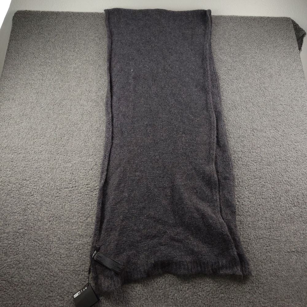 Massimo Dutti Scarf Sz Medium Alpaca Blend Charcoal Grey NWT